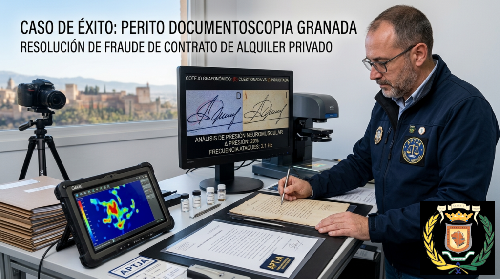 El gran caso de éxito de un perito documentoscopia en Granada