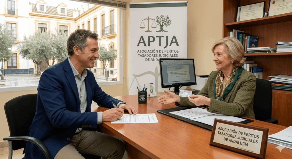 Perito informándose para formar parte de la asociación con sus beneficios